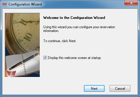 iMagic Hotel Reservation - Configuration Wizard Screen